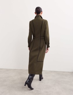 Pružné midi šaty z polyformy