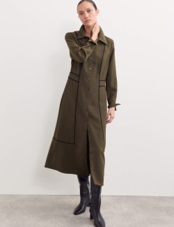 Pružné midi šaty z polyformy