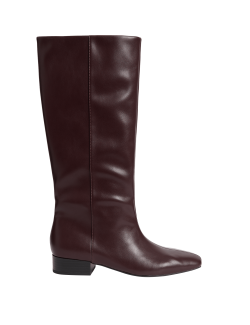 Kozačky ke kolenům s tupou špičkou