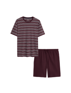 Pyžamová souprava z čisté bavlny s vaflovou texturou