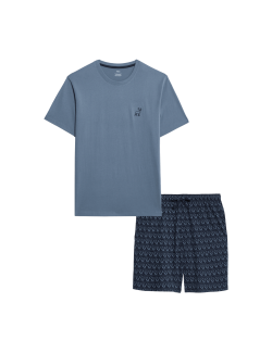 Pure Cotton Stag Print Pyjama Set