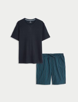 Pyžamová souprava z čisté bavlny s vaflovou texturou