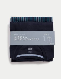 Pyžamová souprava z čisté bavlny s vaflovou texturou