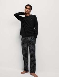 Pyžamová souprava z čisté bavlny s potiskem vlků