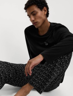 Pyžamová souprava z čisté bavlny s potiskem vlků