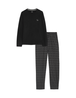 Pyžamová souprava z čisté bavlny s potiskem vlků