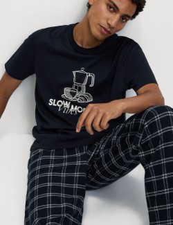 Pure Cotton Graphic Loungewear Top