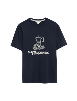 Pure Cotton Graphic Loungewear Top