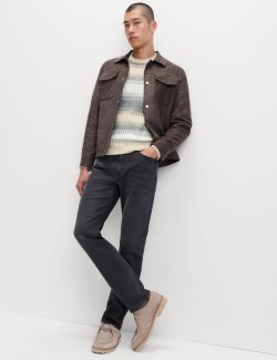 Super měkký pruhovaný svetr s kulatým výstřihem a vlnou