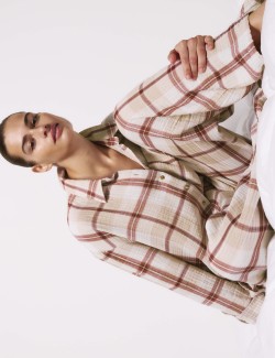 Kostkovaná pyžamová souprava z čisté bavlny
