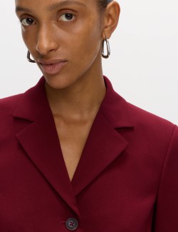 Zkrácené sportovní sako s vlněným vzhledem a ozdobným vzorem