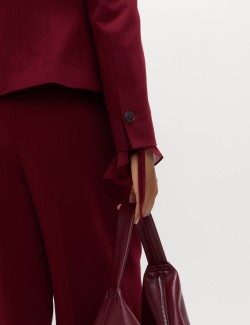 Zkrácené sportovní sako s vlněným vzhledem a ozdobným vzorem