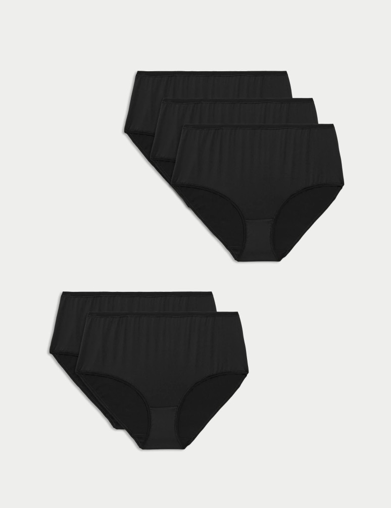 5pk No VPL Microfibre High Rise Shorts