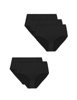 5pk No VPL Microfibre High Rise Shorts