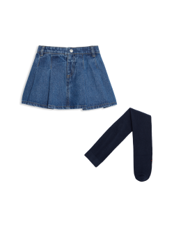 2dílné džínové skládané punčocháče (2-8 let)