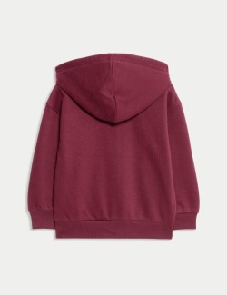 Mikina s kapucí, grafickým motivem srdíček a vysokým podílem bavlny (2–8 let)