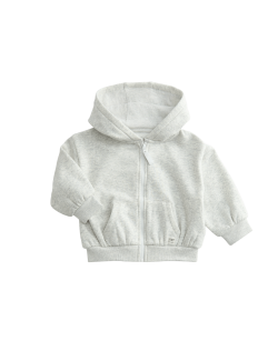 Flísová mikina s kapucí, zipem a podšívkou (0–3 roky)