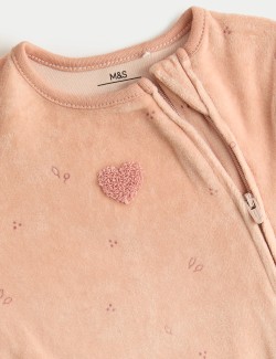 2 ks bavlněných velurových overalů s králíčky (3,2 kg – 3 roky)