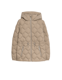 Prošívaná bunda s peřím a prachovým peřím, s cik-cak vzorem