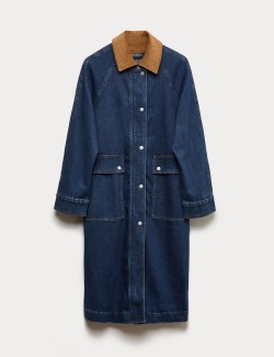 Džínový podlouhlý kabát