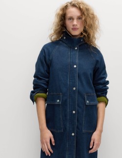 Džínový podlouhlý kabát