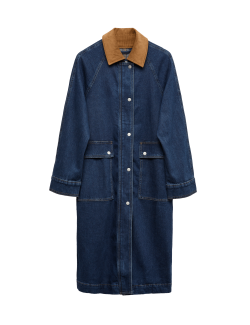 Džínový podlouhlý kabát