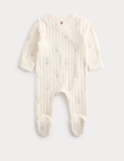 Noční overal s čepicí a motivem Medvídka Pú (3,2 kg – 3 roky)