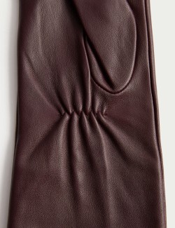 Kožené středně dlouhé rukavice