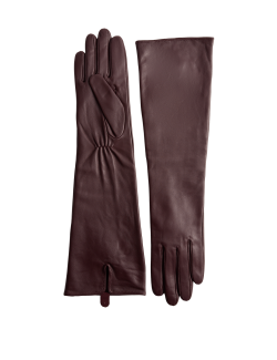 Kožené středně dlouhé rukavice