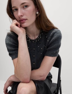 Zdobený zkrácený kardigan