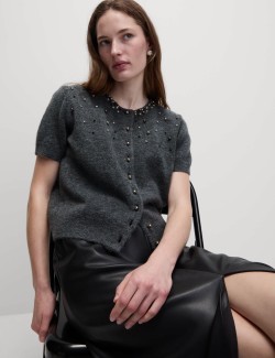 Zdobený zkrácený kardigan