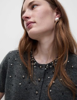 Zdobený zkrácený kardigan