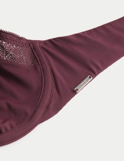 Boston Microfibre Lace Trim Wired PlungeBra