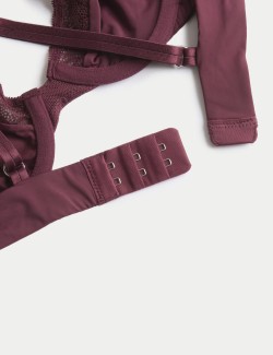 Boston Microfibre Lace Trim Wired PlungeBra