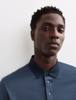 Texturovaná polokošile z čisté bavlny s dlouhými rukávy