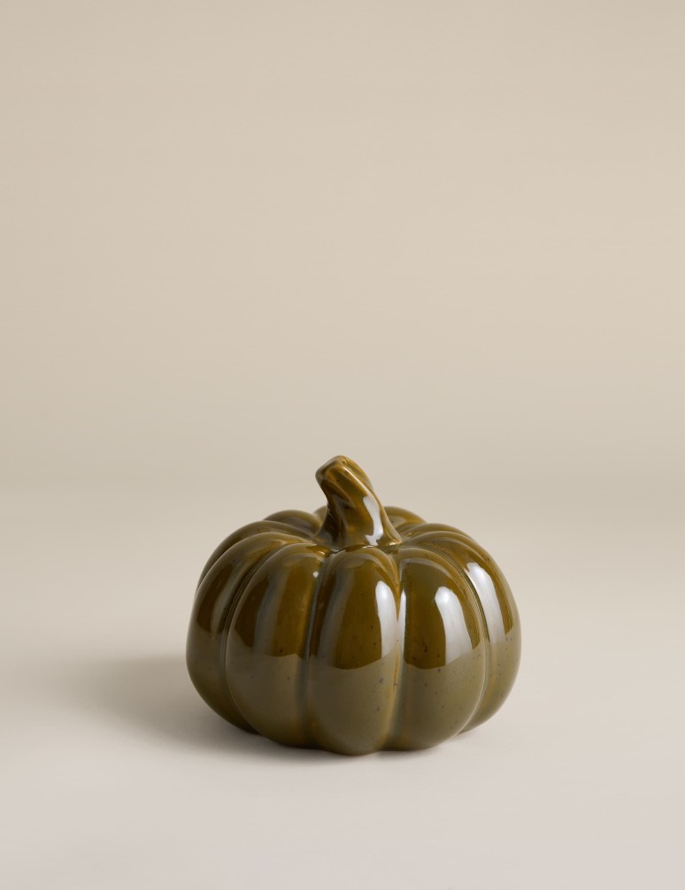 Large Ceramic Pumpkin Decoration
