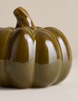 Large Ceramic Pumpkin Decoration