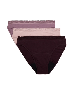 Vysoce střižené vysoce savé menstruační kalhotky, 3 ks