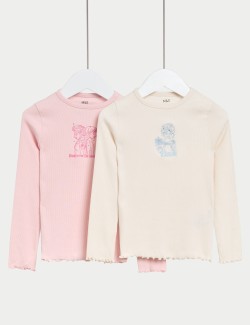 Sada 2 ks topů s vysokým obsahem bavlny s motivem Disney Ledové království™ (2–8 let)