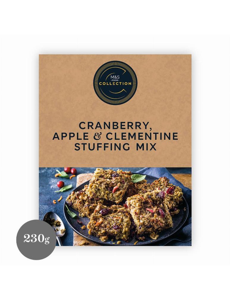 Sypká směs na přípravu nádivky se slazenými sušenými brusinkami, sušenými jablky a mandarinkovým olejem