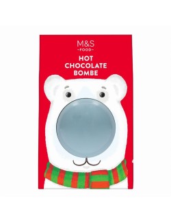 Formovaná dutá mléčná čokoláda plněná pěnovými bonbóny marshmallow, určená k přípravě horkého nápoje