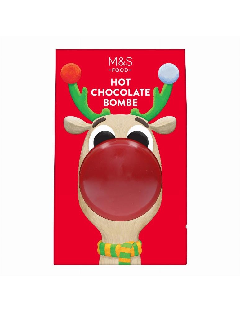 Formovaná dutá mléčná čokoláda plněná pěnovými bonbóny marshmallow, určená k přípravě horkého nápoje