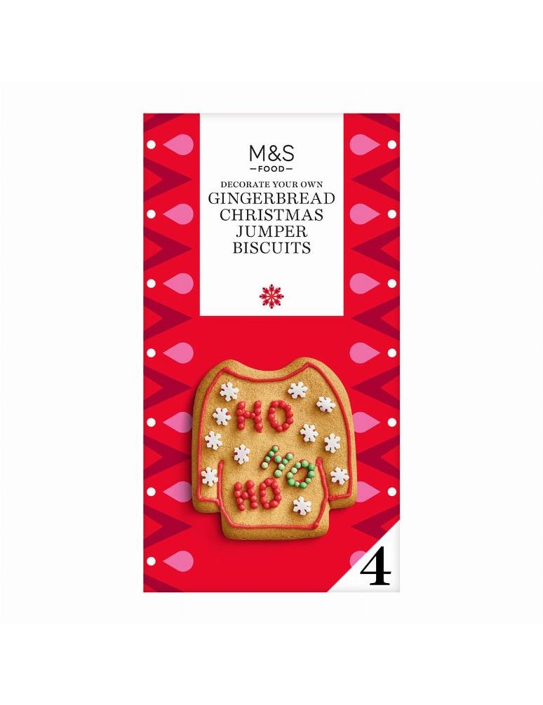 Zázvorové sušenky s bílou a červenou polevou a cukrářskou ozdobou