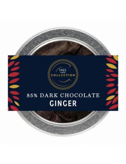 Tyčinky kandovaného zázvoru máčené v hořké čokoládě