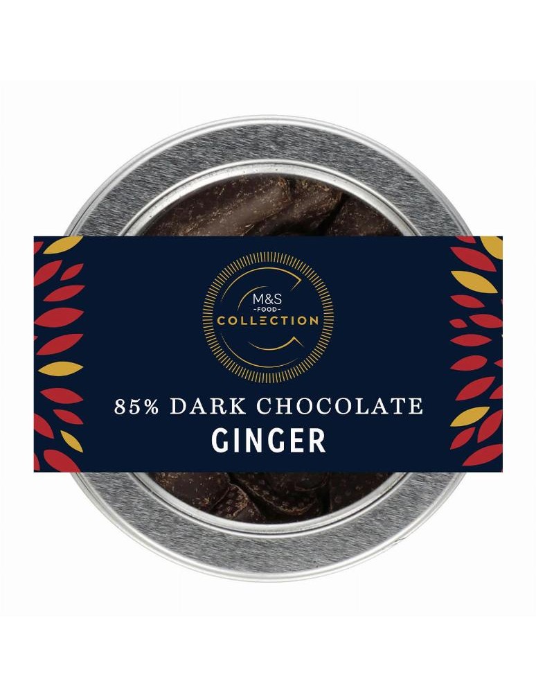 Tyčinky kandovaného zázvoru máčené v hořké čokoládě