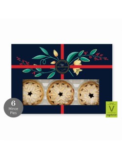 6 koláčků z křehkého máslového (14 %) těsta z pšeničné mouky a pšeničné mouky z farem (6 %) plněných ovocnou směsí (50 %) s rozi