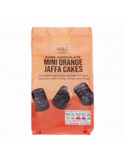 Mini piškoty s pomerančovou náplní polomáčené v hořké čokoládě (19 %)