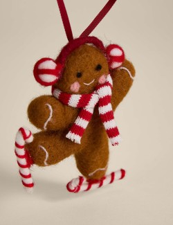 Závěsná dekorace z plstěného perníku