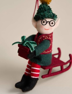 Felt Hanging Elf Decoration