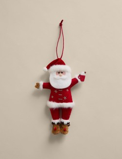 Závěsná plstěná vánoční dekorace s motivem Santy